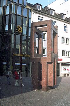 Mindesmærke for Einstein, 1982 Ulm