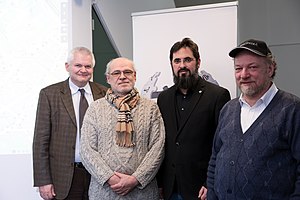 (l.t.r) Klaus Lojka, Hubertl, Prof. Dr. Friedrich Schipper, Beppo Stuhl