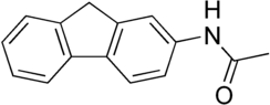 Kekulé, skeletal formula of 2-acetylaminofluorene