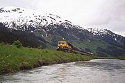 The Alaska Railroad's "Glacier Discovery" train. AlaskaRailroad.jpg