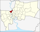 Karte von Bangkok, Thailand mit Bang Phlat