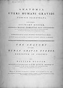 Титульный лист акушерского атласа «Анатомия беременной человеческой матки». 1774