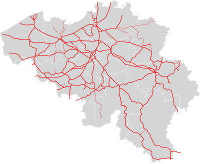 Location map Belgium Railway