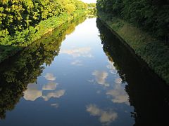 Der Kanal in Berlin-Lankwitz, Nähe Leonorenstraße