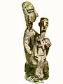 The "mother of the killed" bronze statuette from Urzulei, the young man has a gammadion hilt dagger on his chest