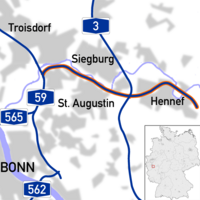 Mapa da localização da auto-estrada A560