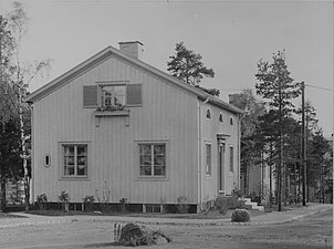 Villa på Ekorrvägen 13, hus nr 12 i utställningen, arkitekt Birger Borgström.
