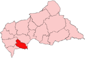 Situo de prefektujo Lobaye en Centr-Afrika Respubliko