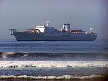 CS Global Sentinel, built in 1992 for AT&T and sold to Tyco Submarine Systems in 1997. Managed by Transoceanic Cable Ship. Laying cable in 2008. Cable Ship - Global Sentinel - Tyco Telecom.jpg