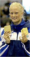 Weltmeisterin wurde die Favoritin Carolina Klüft; Siegerin bei allen großen internationalen Meisterschaften der letzten Jahre (OS 2004, WM 2003, EM 2002)