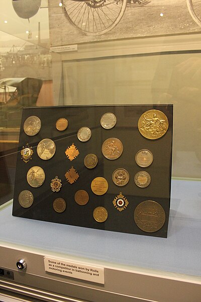 File:Charles Rolls driving medal at Monmouth Museum, Wales.JPG