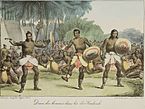 Men's dance in the Sandwich Islands, by Louis Choris, 1816, published 1822, National Library of New Zealand