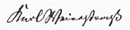 Karl Weierstrass, podpis (z wikidata)