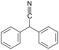 Strukturformel von Diphenylacetonitril