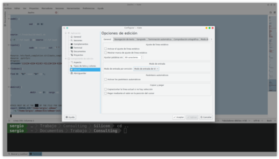 Configuración de Kate para usarlo como Vi/VIM