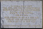 Egon Friedell - Gedenktafel