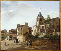 Le village de Charonne et l'église Saint-Germain vers 1830 (Étienne Bouhot, musée Carnavalet).