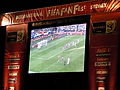 The main screen at Darling Harbour, New South Wales, during the Serbia V Ghana match