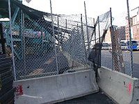 The free speech zone at the 2004 Democratic National Convention