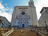 Katedralen i Girona, med världens vidaste gotiska kyrkovalv.