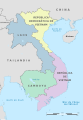 Il-qsim tal-Indokina Franċiża wara t-Trattat ta' Ġinevra tal-1954. L-stati l-ġodda: ir-Renju tal-Kambodja, ir-Renju tal-Laos, il-Vjetnam ta' Fuq u r-Repubblika tal-Vjetnam (magħrufa aħjar bħala l-Vjetnam t'Isfel).