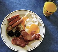 Desayuno completo irlandés.