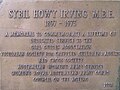 Sybil Irving memorial plaque