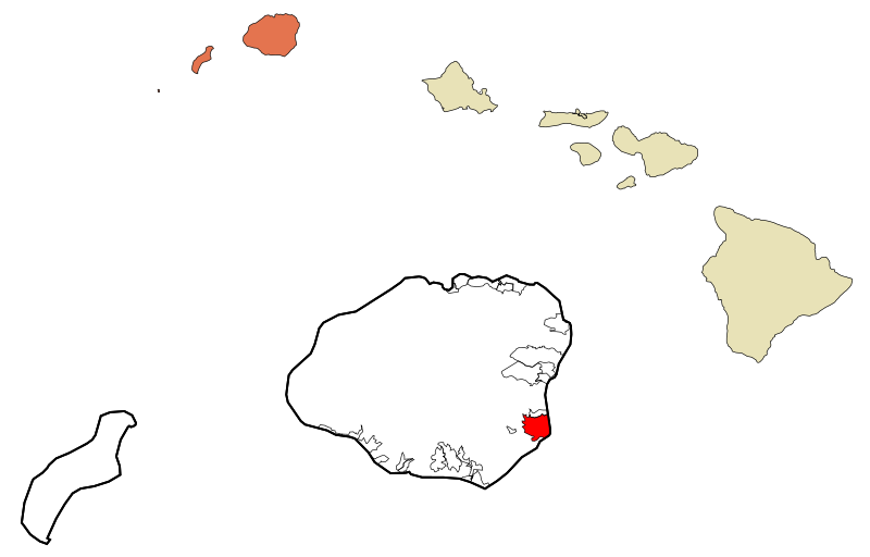 File:Kauai County Hawaii Incorporated and Unincorporated areas Lihue Highlighted.svg