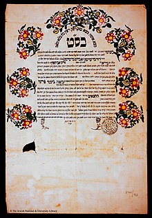 Jewish Ketubah from Egypt, 1873 Ketubah from Egypt.jpg