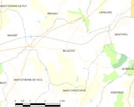 Mapa obce Billezois