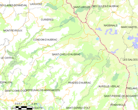 Mapa obce Saint-Chély-d’Aubrac