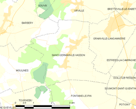 Mapa obce Saint-Germain-le-Vasson