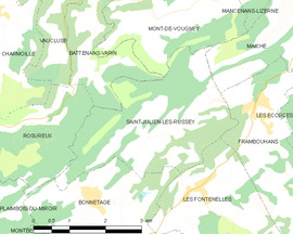 Mapa obce Saint-Julien-lès-Russey