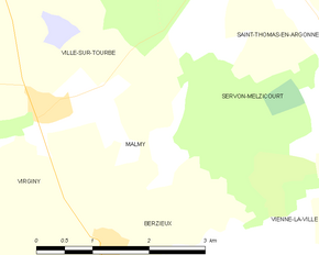 Poziția localității Malmy