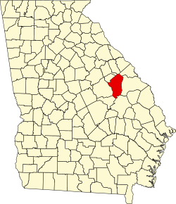 map of Georgia highlighting Jefferson County