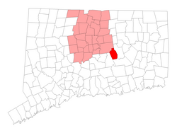 Location within Hartford County, Connecticut