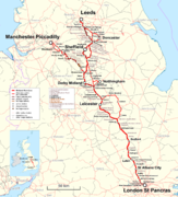 Midland Main Line Map.