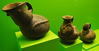 Vasos escultóricos de uso ceremonial. Cultura Candelaria. Período temprano (250 a.C. al 800).