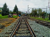 Kunigo de fervojo al fervojo Ústí nad Labem – Děčín en Velké Březno.