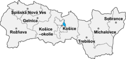 Distretto di Košice III – Mappa