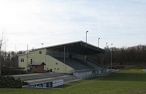 Tribüne des PCC-Stadions