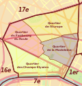 Paris 8e arrondissement - Quartiers.svg