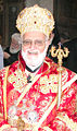 Gregório III durante a Divina Liturgia de Pentecostes em Roma, 11 de maio 2008. Atraès dele, Dom João Elya, Eparca emérito de Newton, EUA