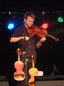 Sam Sweeney performing at the Warwick Folk Festival, July 2011
