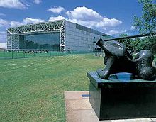 The Sainsbury Centre for Visual Arts was designed by Norman Foster to house the art collection of Sir Robert Sainsbury, whose daughter attended UEA. Scva.jpg