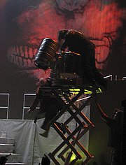 Sid Wilson and Shawn Crahan during a 2005 concert