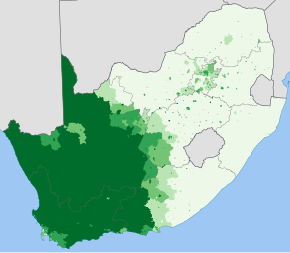 Afrique du Sud 2001 Haut-parleurs Afrikaans proportion map.svg