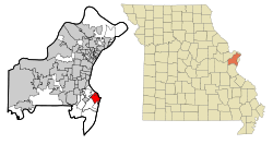 Location of Lemay, Missouri
