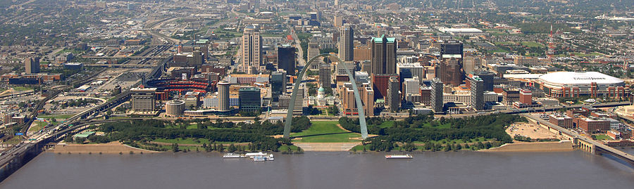 skyline with arch st. louis