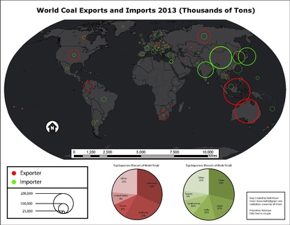 Общий объем экспорта и импорта угля по странам, 2013 г.pdf